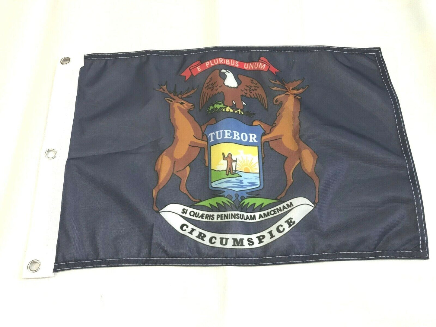 12x18 12"x18" State of Michigan Sleeve Flag Boat Car Garden Grommets 3 Z8