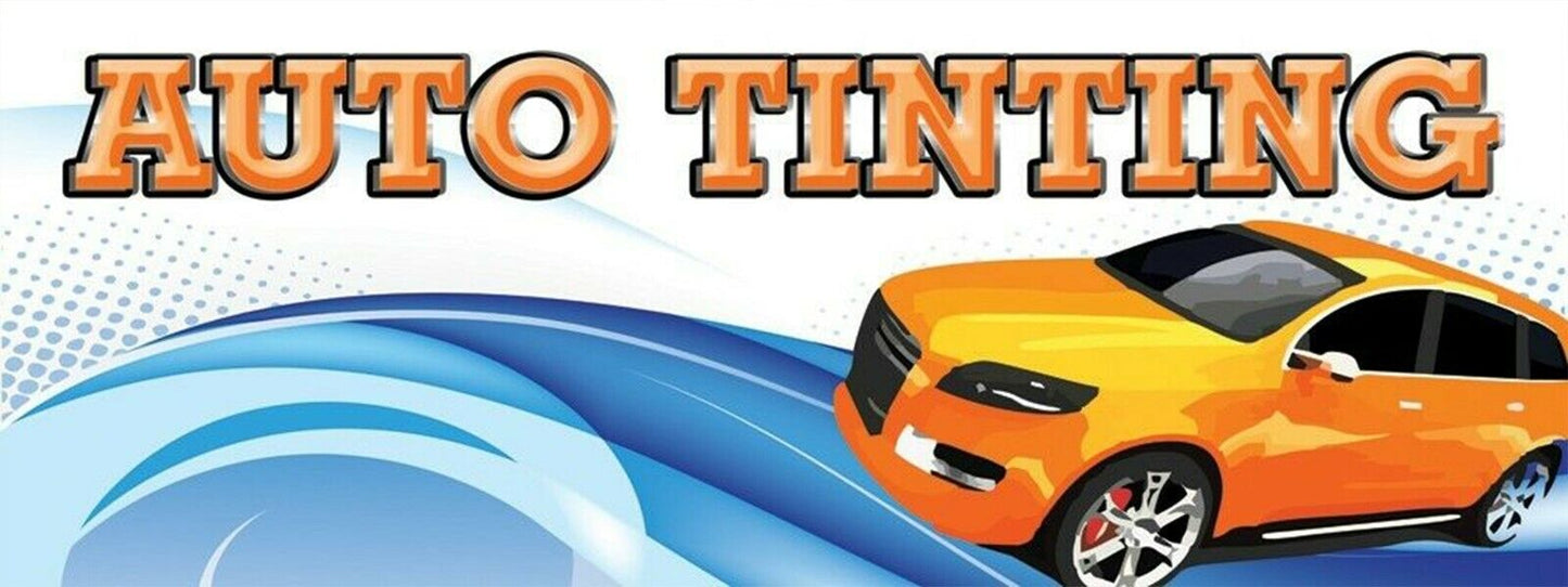 3ft x 8ft Auto Tinting Vinyl Banner- New-Free Shipping