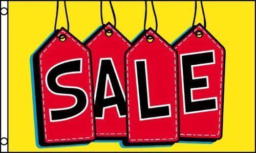 SALE WITH TAGS FLAG 3'x5' ADVERTISING GROCERY SALE BANNER FLEA MARKETZ29