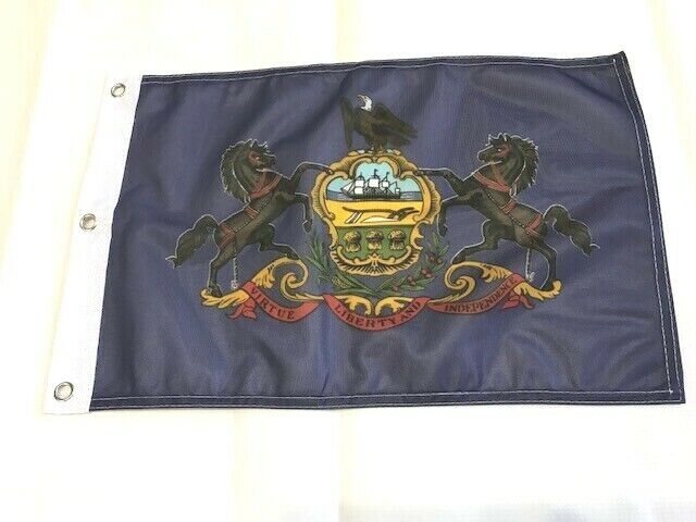 12x18 12"x18" State of Pennsylvania Polyester Flag Grommets Boat Car Garden 2