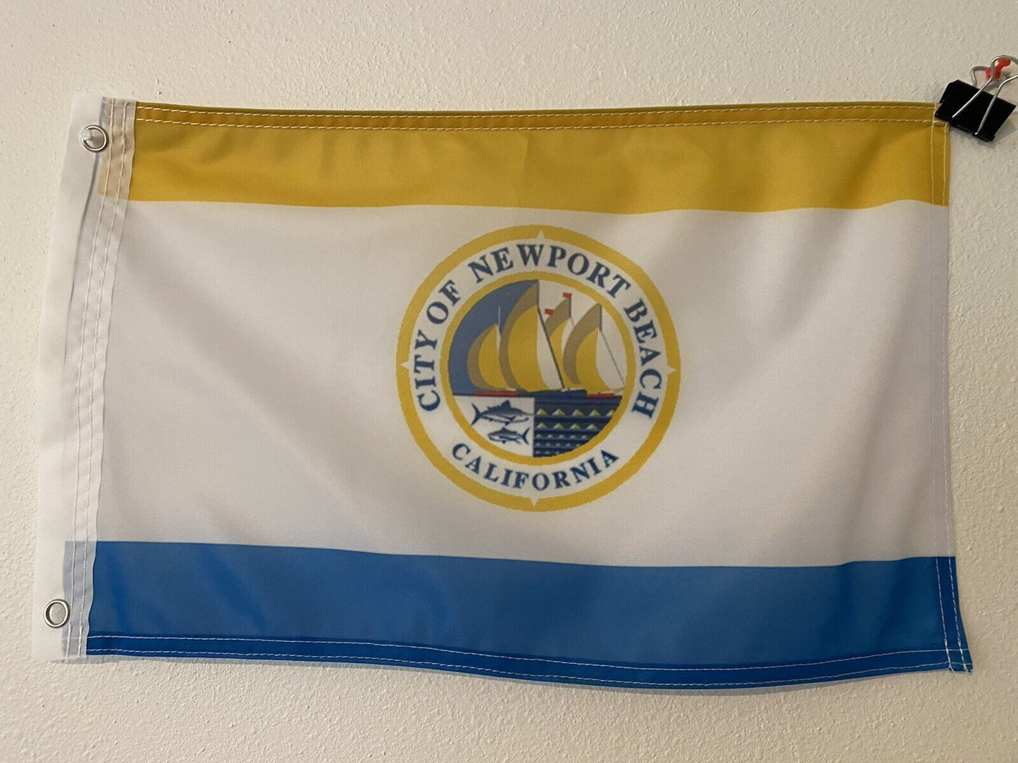 12" x 18" City Newport Beach, California Flag 12x18 Banner Brass Grommets34