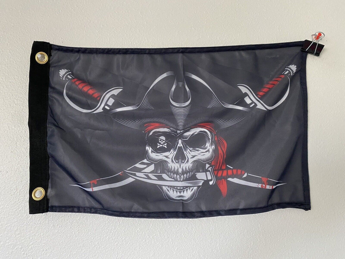 12 x 18 Pirate Flag 12" x 18" Polyester Flag Banner Z26