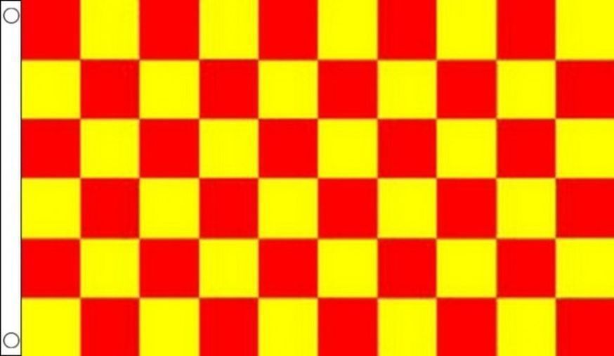 Red & Yellow Checkered Flag Banner Advertising Business Sign 3x5-Free Shipping