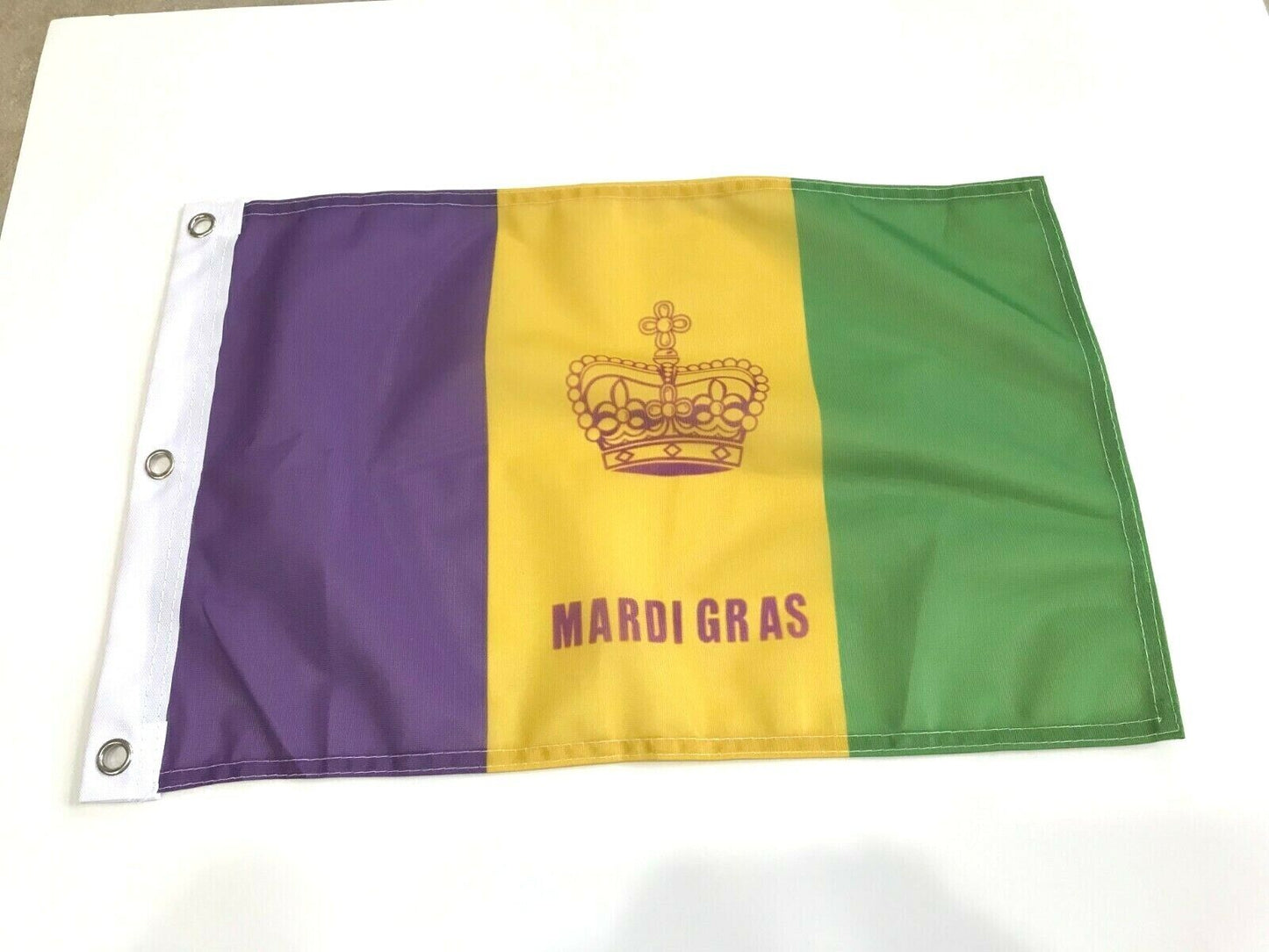 12x18 12"x18" Mardi Gras Crown Sleeve Flag Boat Car Garden New Orleans-On Sale!1