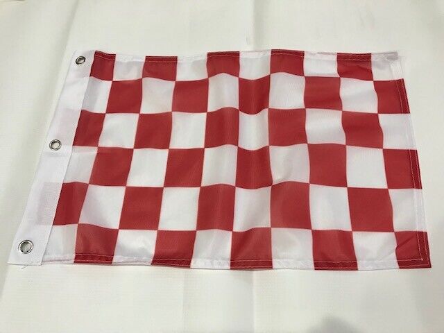 12x18 12"x18" Pink and White Checkered Race Flag With Grommets Boat Car Garden17