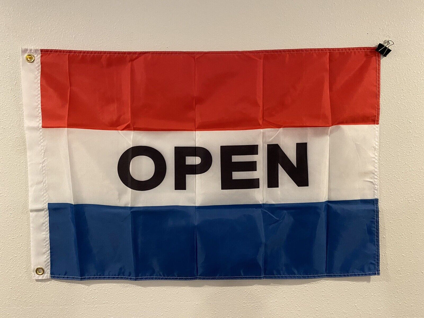 2 x 3 Feet OPEN r/w/b 100D Polyester Flag -USA Seller M2