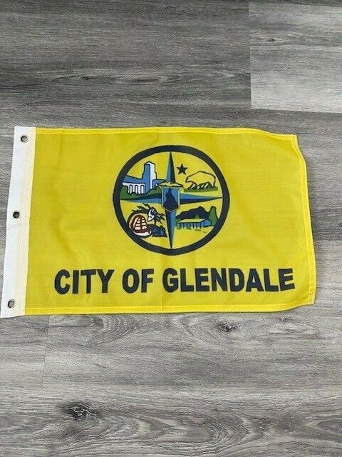 12" x 18" City of Glendale, California Flag 12 x 18 Banner Brass Grommets33