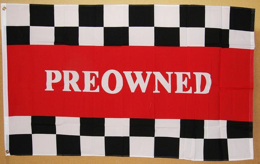 "PREOWNED " flag 3x5 ft checker-New