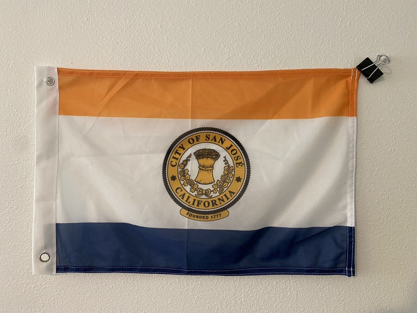 12" x 18" City of San Jose, California Flag 12x18 Banner Brass Grommets21