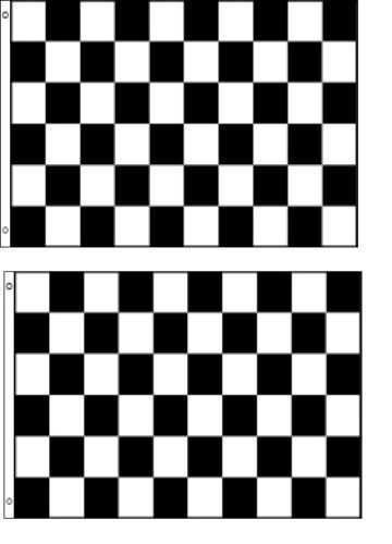 Pack of 2- 2'x3' CHECKERED BLACK AND WHITE FLAG CAR RACING-ON SALE!
