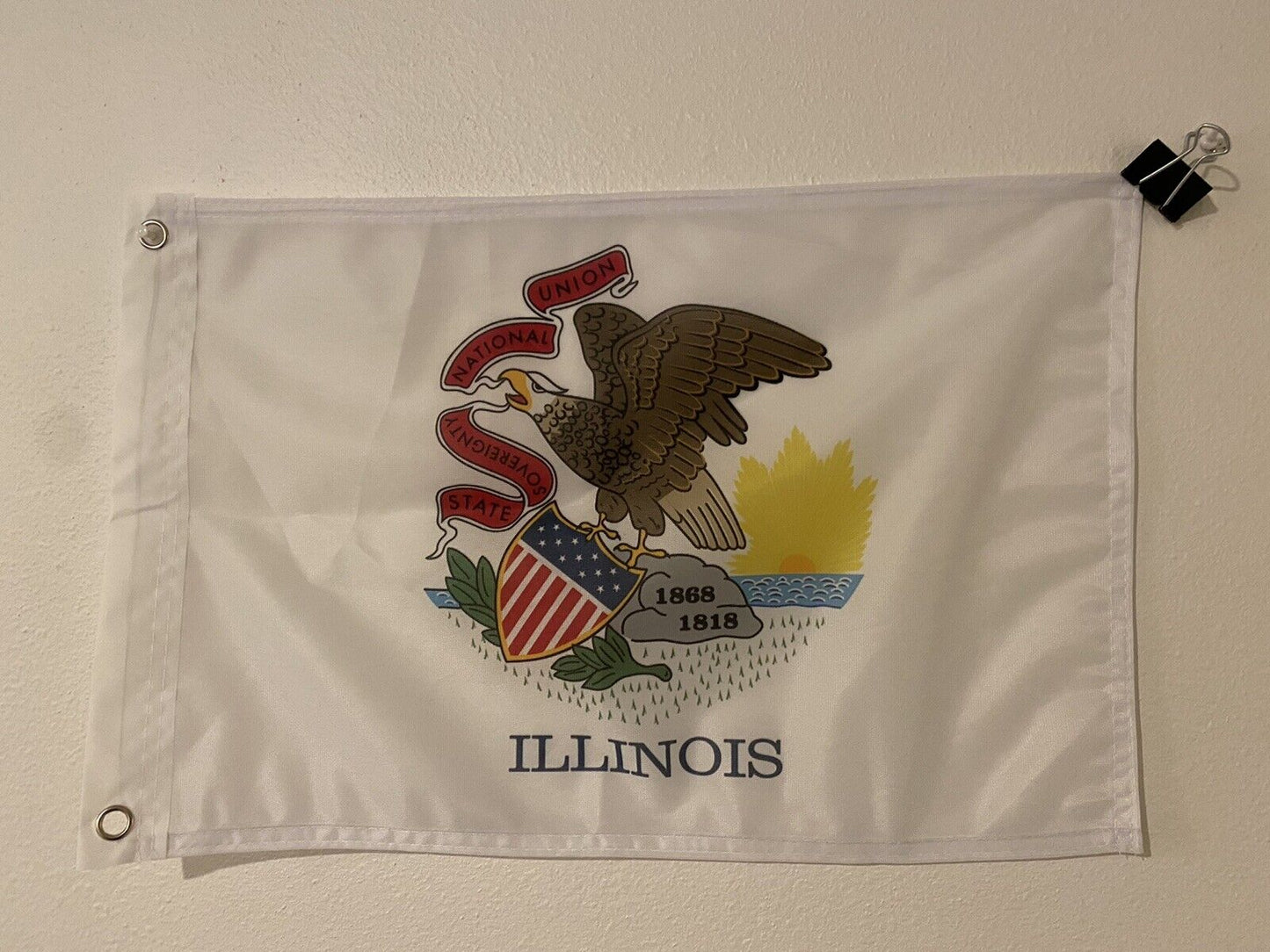 12x18 12"x18" State of Illinois Sleeve Flag Boat Car Garden 3 Grommets8