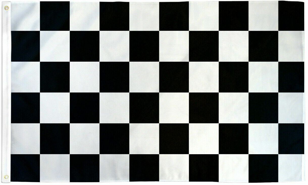 CHECKERED FLAG 2 x 3 Feet NASCAR RACING BLACK WHITE-ON SALE FREE SHIPPING