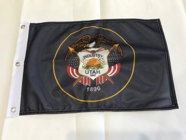 12x18 12"x18" State of Utah United States Motorcycle Boat Flag Grommets 3