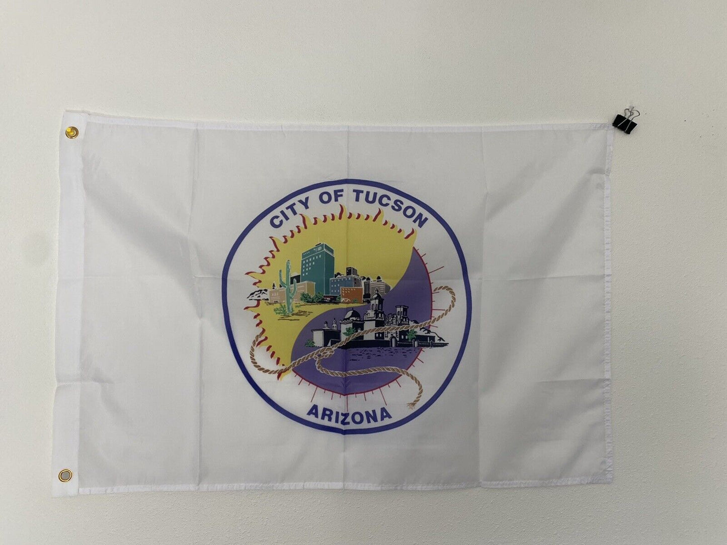 2 x 3 Ft 2' x 3' City of Tucson, Arizona Flag Banner Brass Grommets Z18