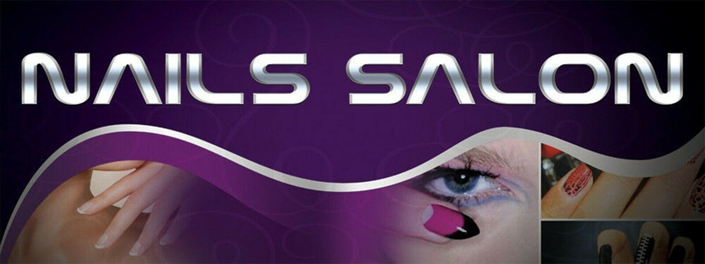 3ft x 8ft Nails Salon Vinyl Banner- New-Free Shipping