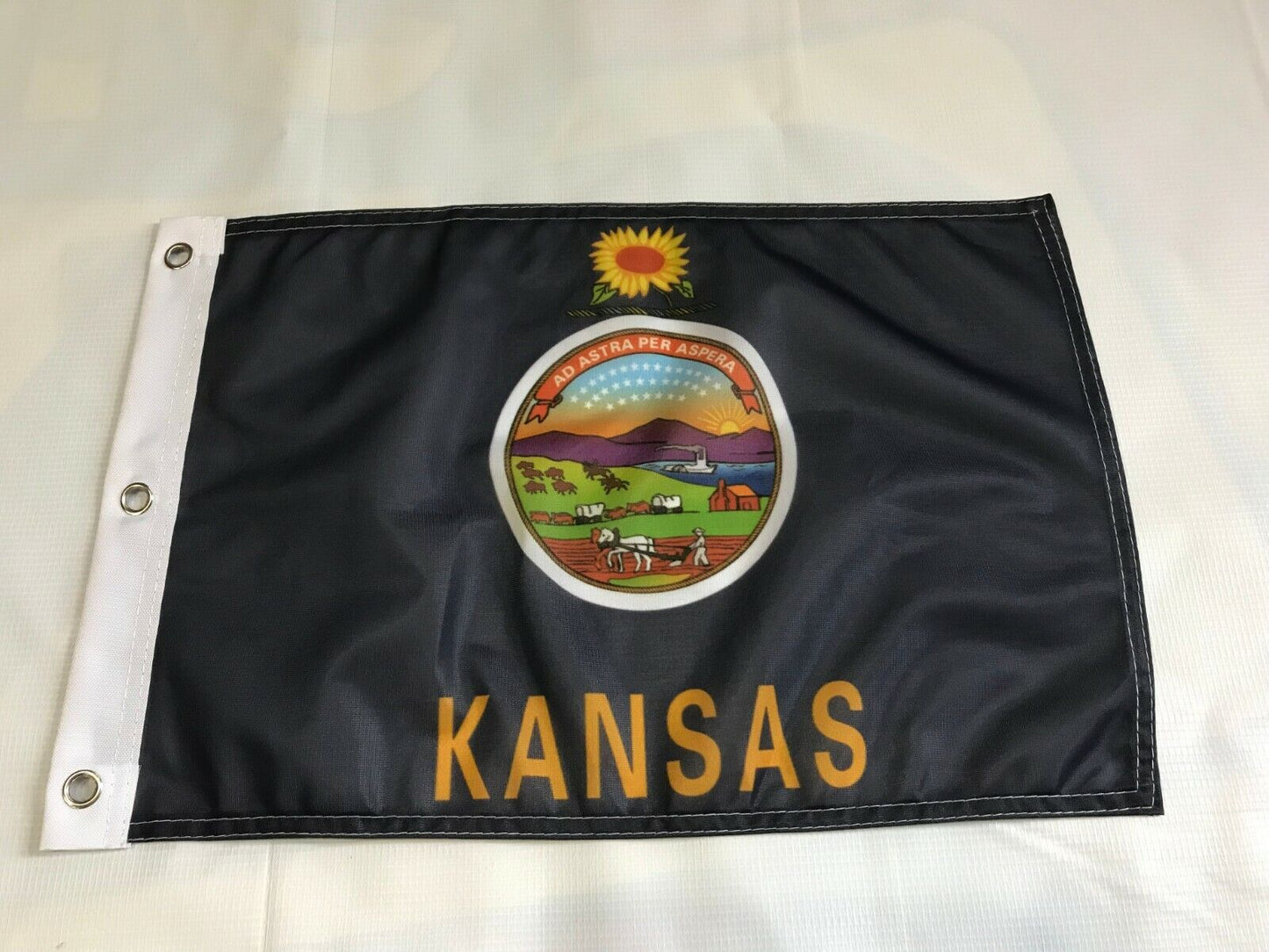 12x18 12"x18" State of Kansas Sleeve Flag Boat Car Garden Grommets 3 Z8