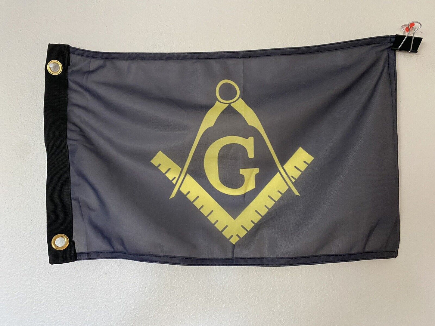 12x18 12"x18" Mason Black & Gold Polyester Flag Z13