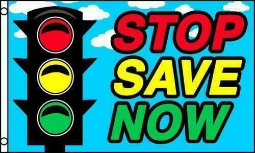 10 PACK - 3x5 FT Stop Save Now  Sign Business Store Flag-On Sale-New