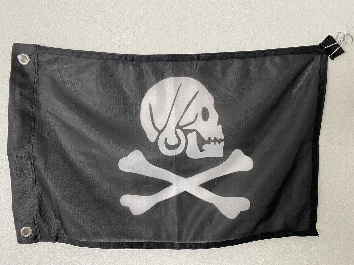12" x 18" Jolly Roger Pirate Capt Henry Every Avery Black Flag House Banner27