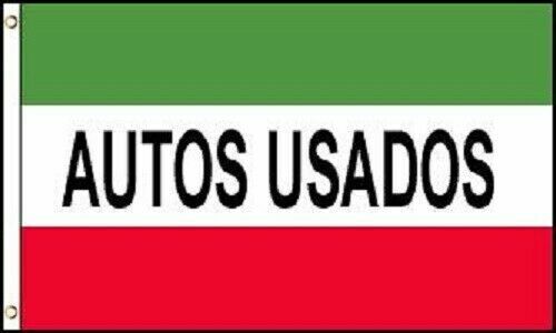 Polyester Autos Usados Flag 3x5ft- New