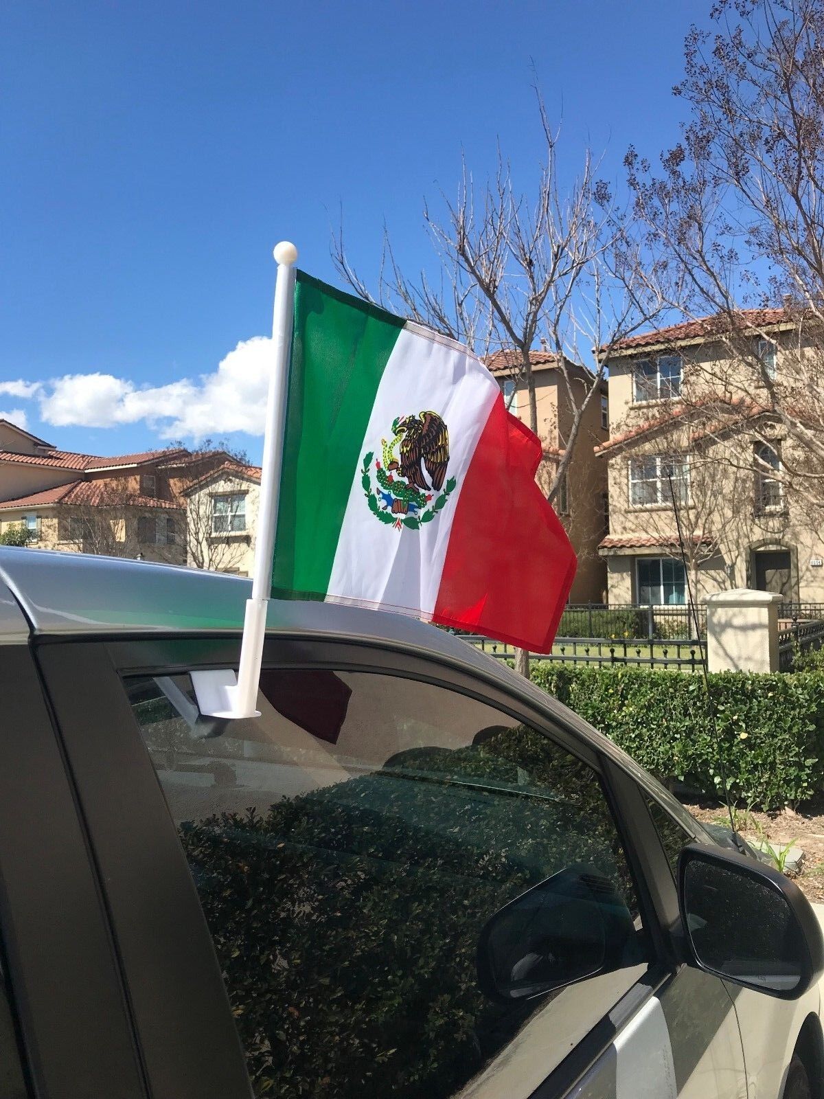 CAR DEALER SUPPLIES 17 Car Window Clip On Flag-MEXICO