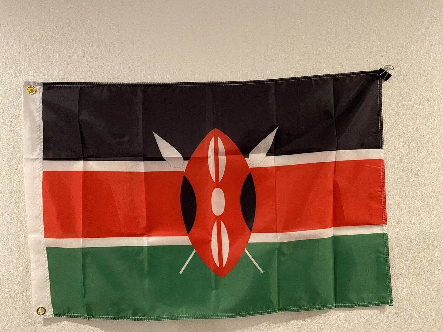 2 x 3 Feet Kenya 100D Polyester Flag -USA Seller Z6