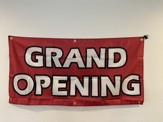 3 Pack 2x4 ft GRAND OPENING 1 Banner  Sign -Super Polyester Fabric-New Z24