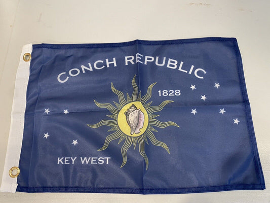 Conch Republic Flag National Key West Banner Polyester 12" x 18" Country Flag A7