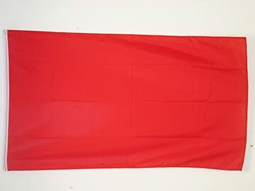 PACK of 2 flags - Red Solid Plain Blank Color Flag 2'x3' Banner Grommets