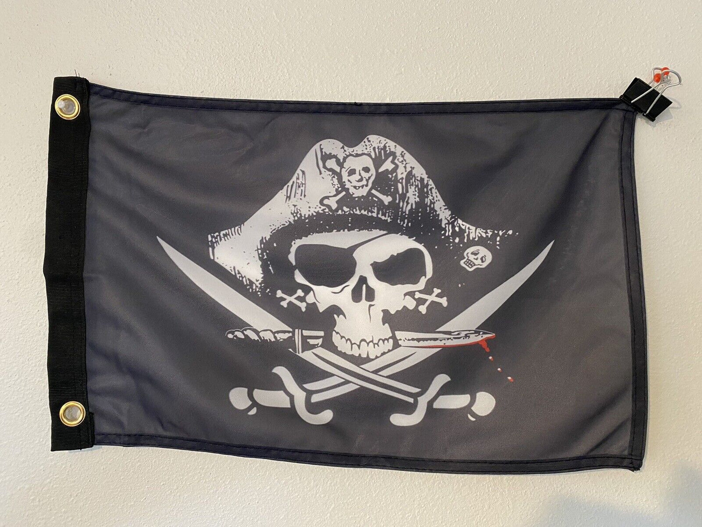 12" x 18" Deadman Chest Pirate Flag Tricorner Ship Banner Jolly Roger Dead26