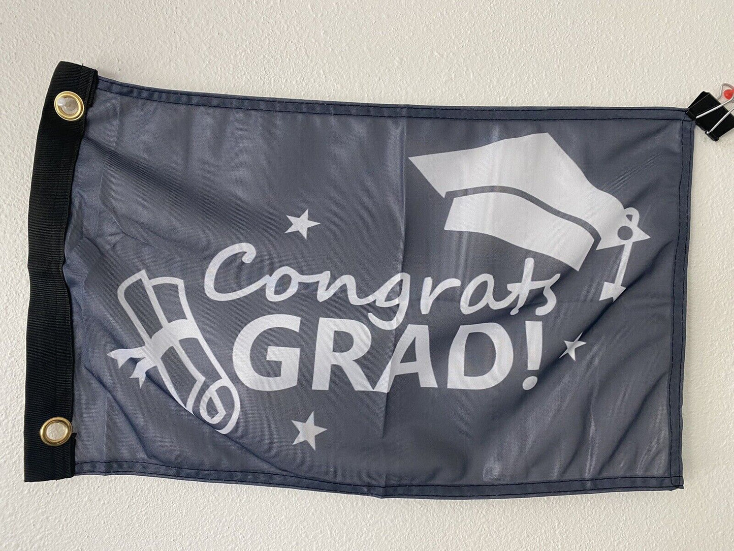 12x18 12”x18” Congrats Grad Graduation Polyester Banner Flag Z16