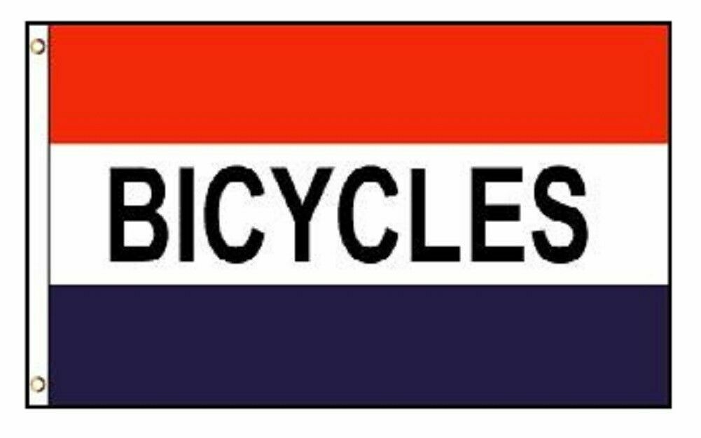 3 Pack 3x5 Bicycles Poly Flag Banner Brass Grommets-New