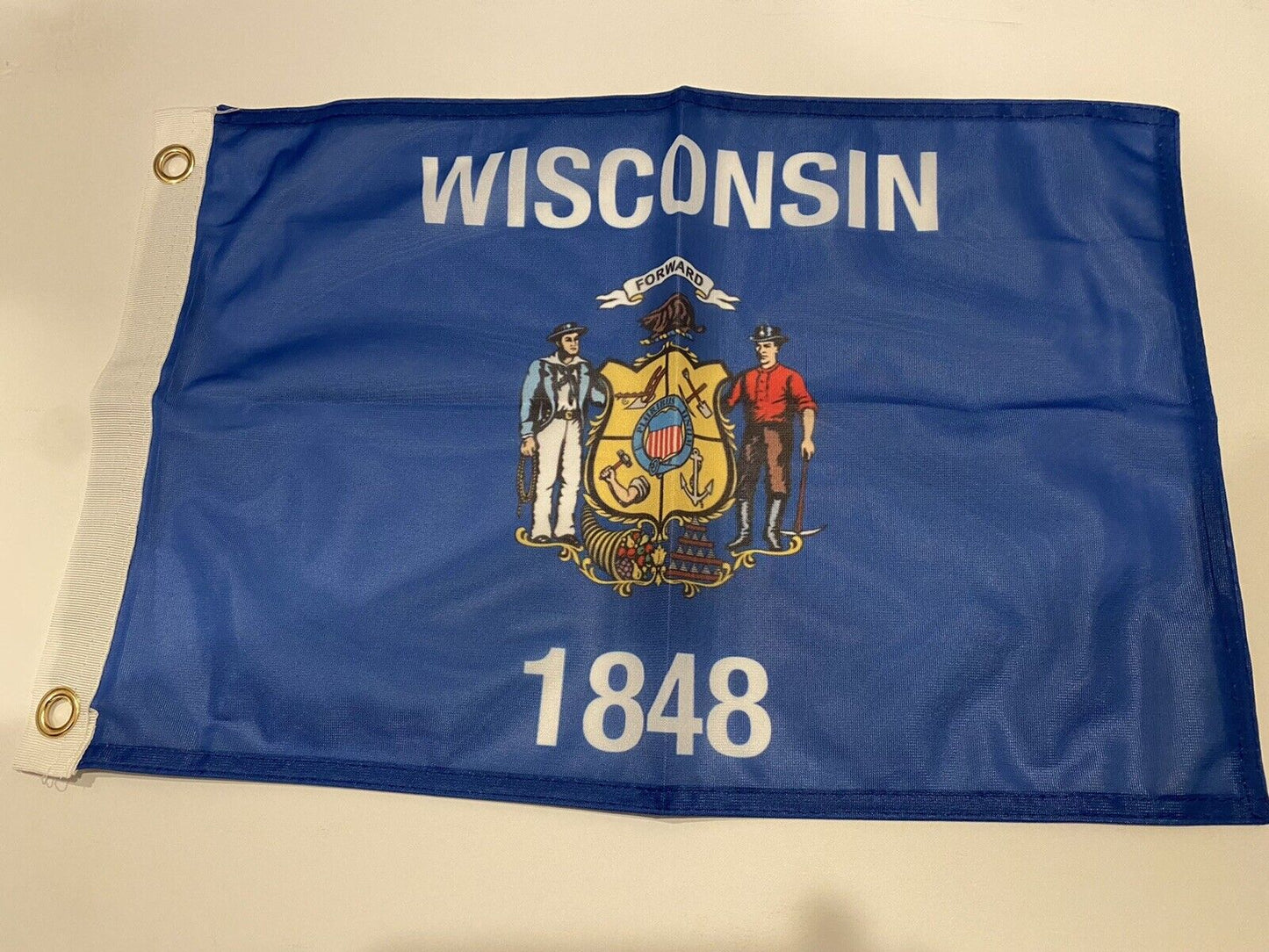 12" x 18" Banner 12 x18 State of Wisconsin Polyester Flag