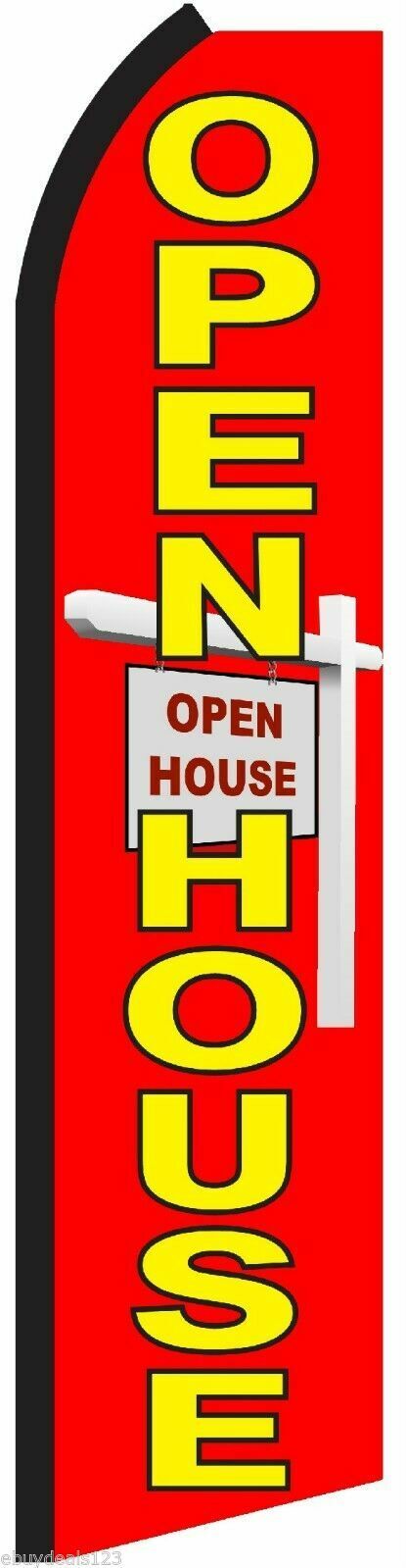 Open House FLUTTER FLAG Tall Feather Swooper Advertising Sign Banner