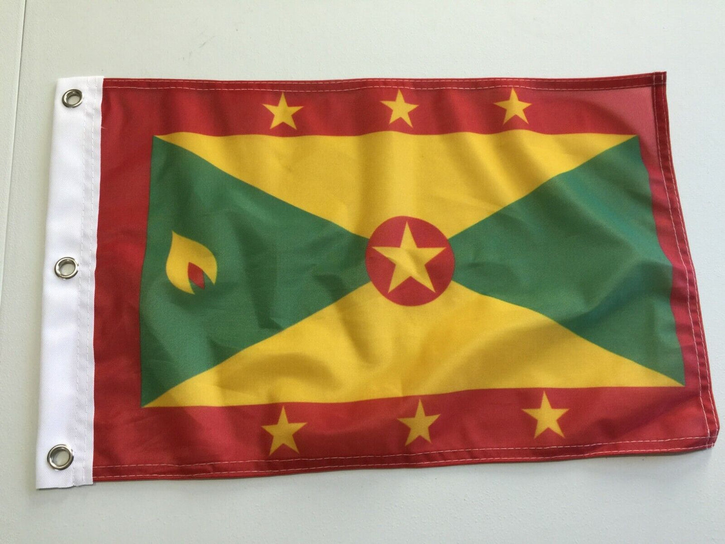 12 x 18 Grenada Flag 12" x 18" Banner Grommets fade resistant outdoor 13