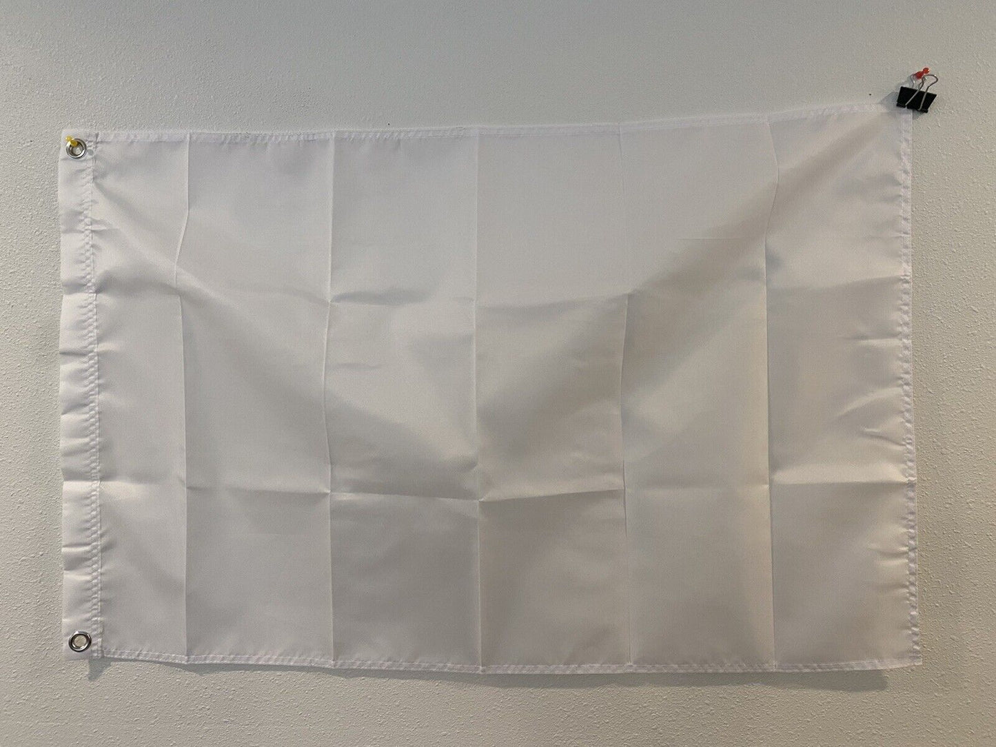 2x3 FT Solid Color Blank 100D Polyester Flag - WHITE - Free Shipping
