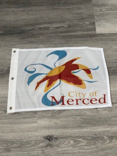 12" x 18" City of El Merced, California Flag 12x18 Banner Brass Grommets34
