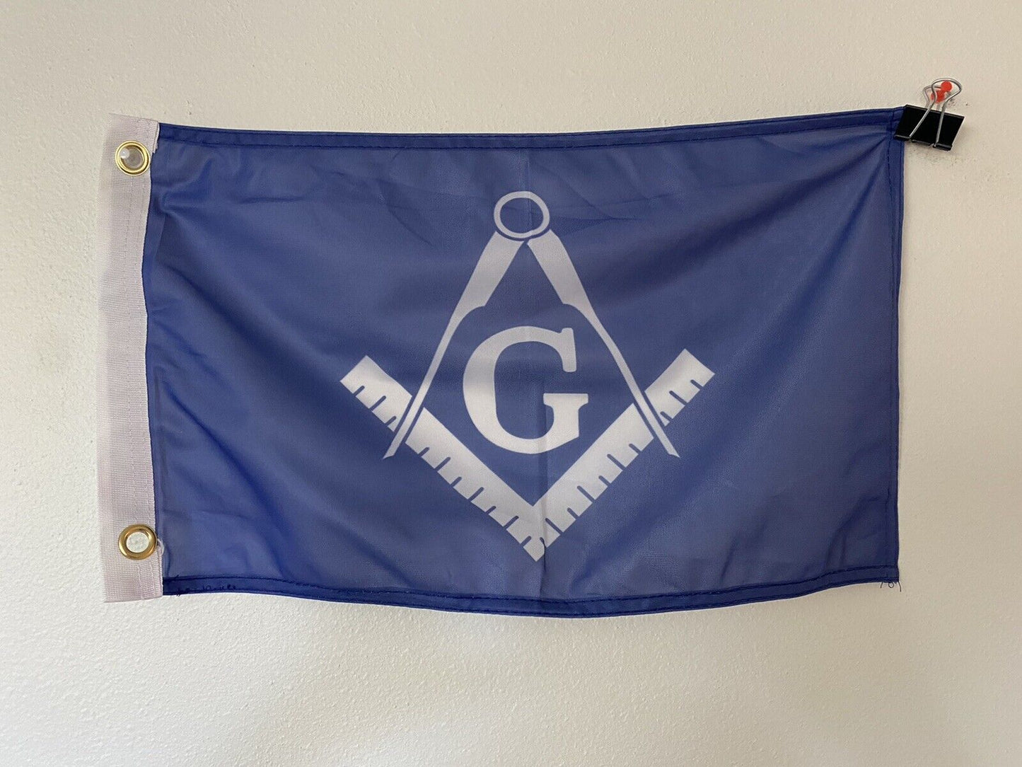 12x18 12"x18" Mason Blue & White Polyester Flag Z13