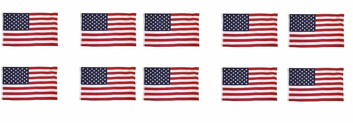 20 PACK - 3' x 5' ft. USA US U.S. American Flag Stars Grommets United State