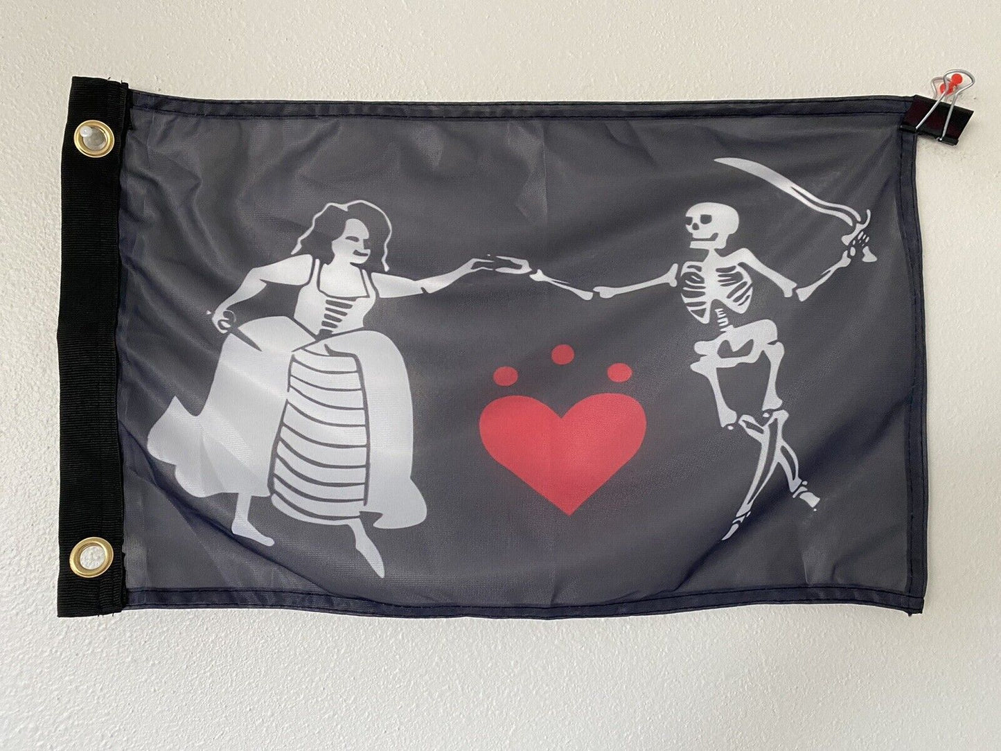 12 x 18 Jacquotte Delahaye Pirate Flag 12" x 18" Polyester Flag Grommets Z20