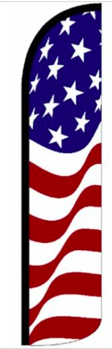 USA AMERICAN GLORY WINDLESS FEATHER FLAG Sign Swooper Flutter Bow Banner