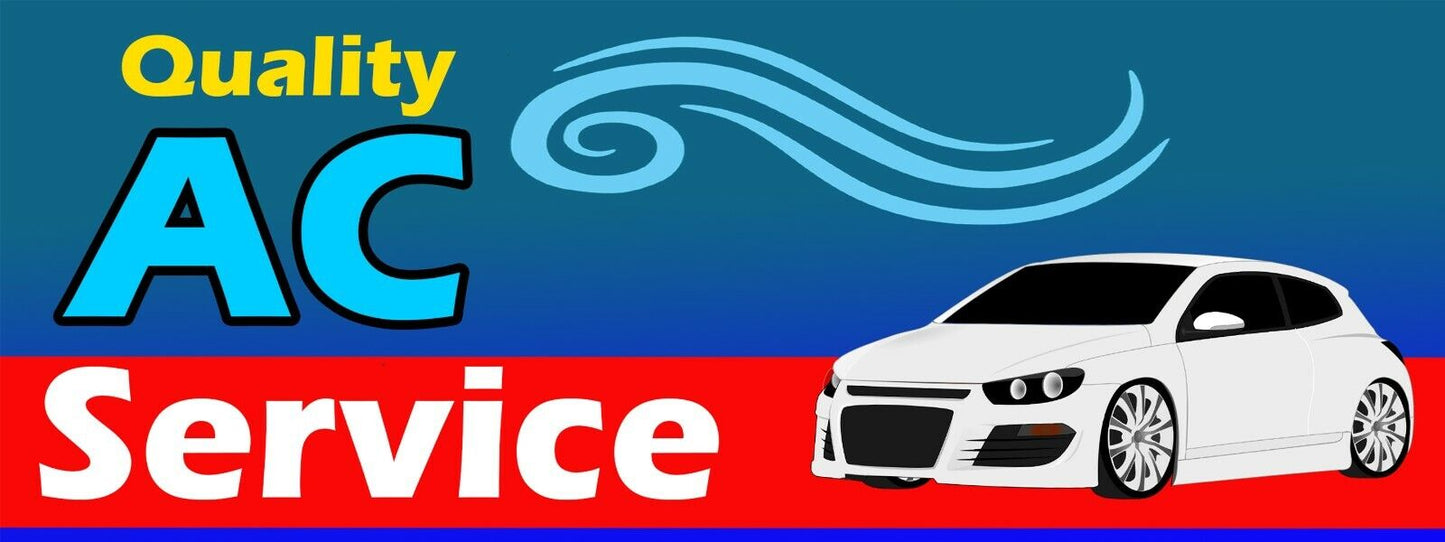 3ft x 8ft Quality AC Service Vinyl Banner- New-Free Shipping