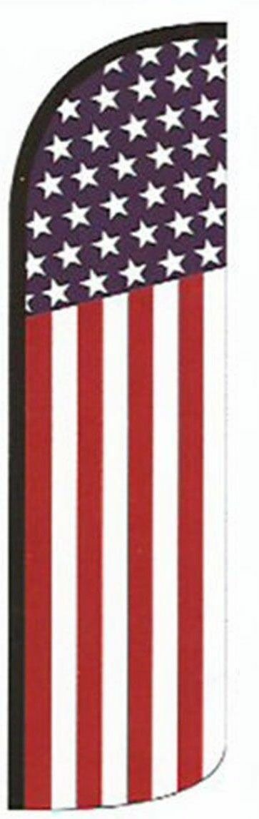 Pack of 2 AMERICAN USA WINDLESS BANNER FLAG Advertising Sign Feather Swooper