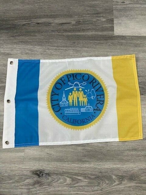 12" x 18" City Pico Rivera, California Flag 12x18 Banner Brass Grommets32