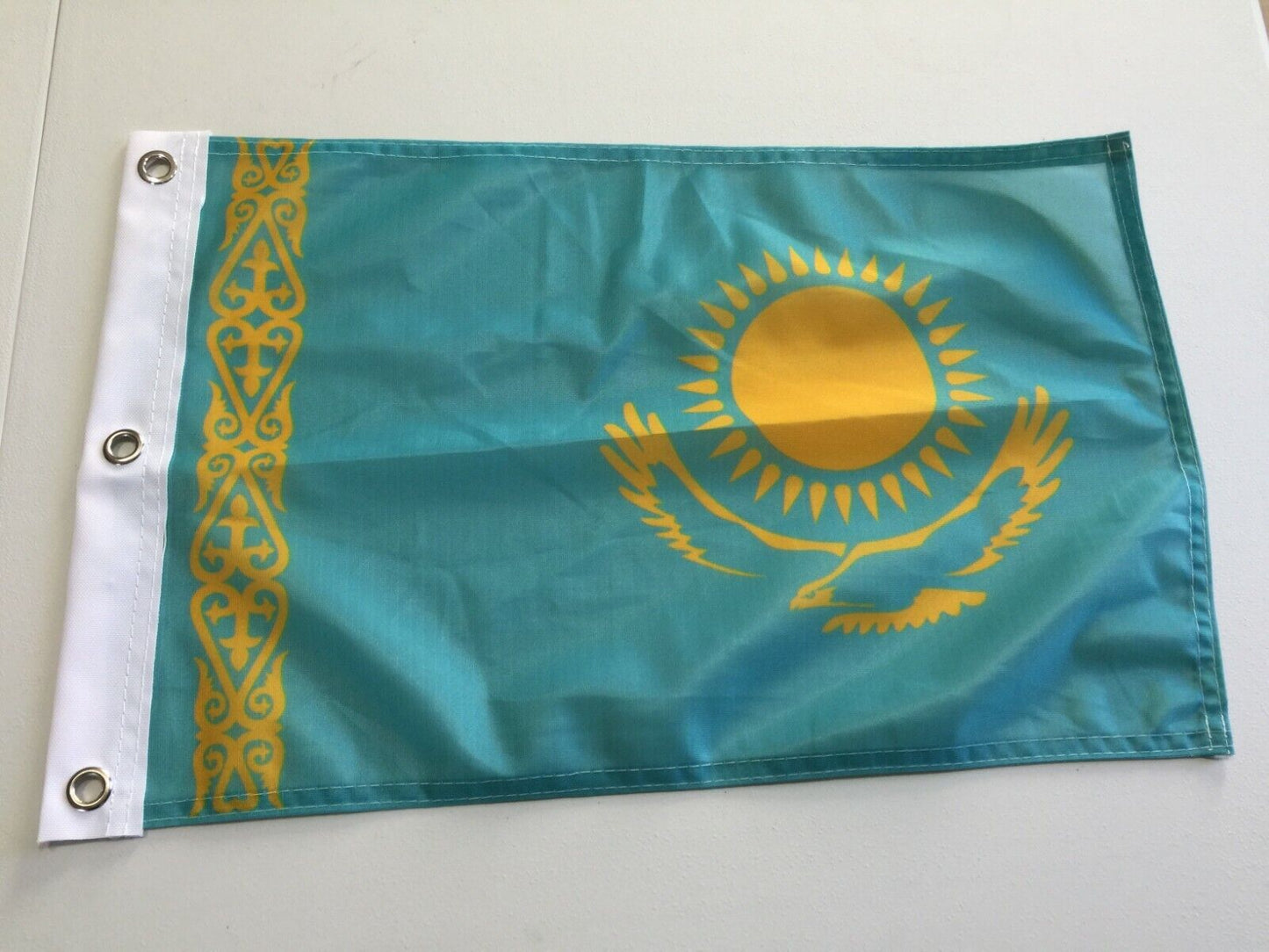 12 x 18 12" x 18" Kazakhstan Flag Republic Banner Country Grommets 36