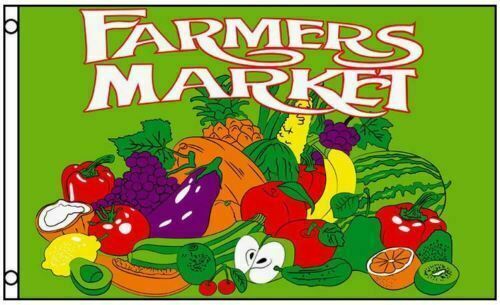 FARMERS MARKET Flag Fruit and Vegetable Business Sign 3 x 5  Produce Banner-New