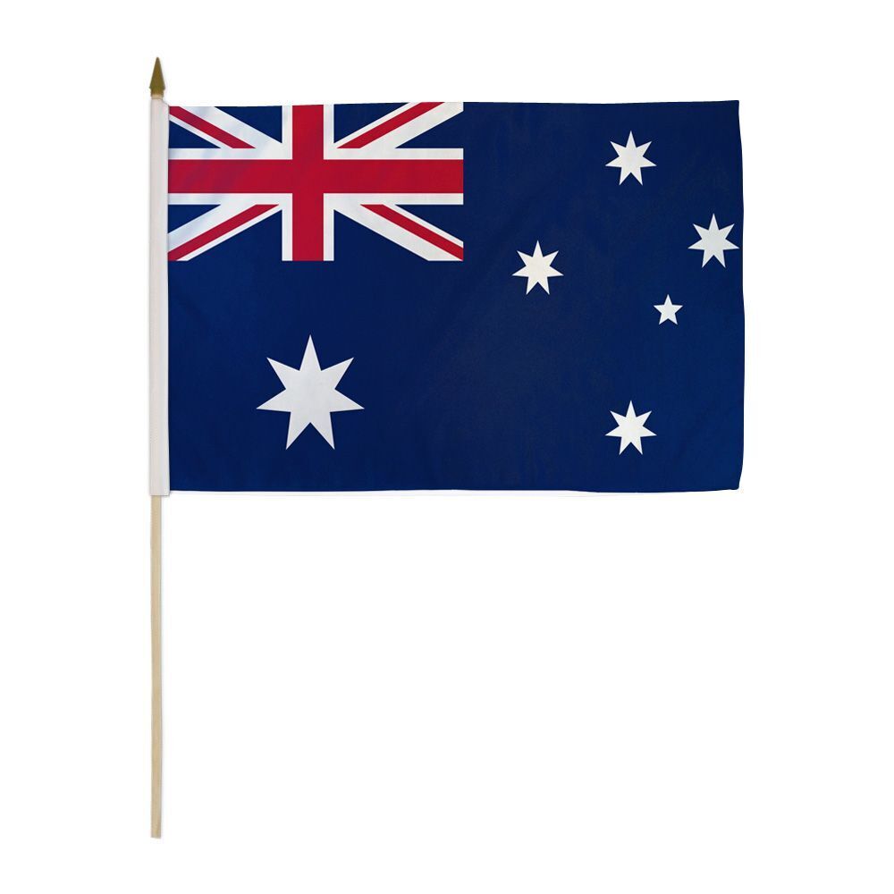 12x18 Inches Australia Stick Flag wood Staff