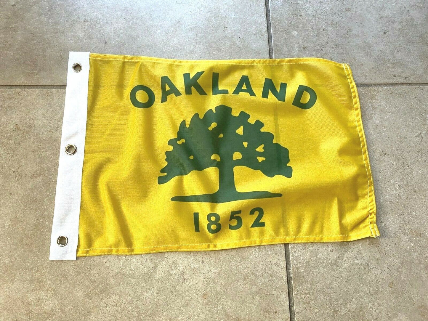 12 x 18 12" x 18" City Oakland, California Flag Banner Grommets32