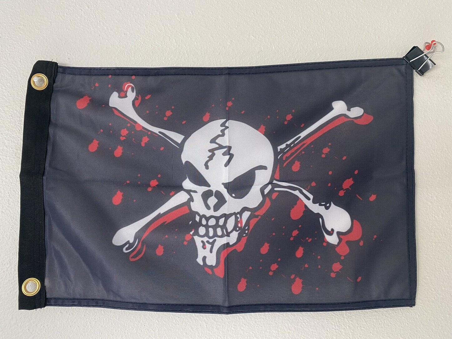 12" x 18" Grapeshot Blood Pirate Flag 12x18 Ship Skull Crossbones 27-Z9