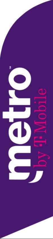 2 Pack-New Logo-Metro by T Mobile SWOOPER FLAG- Windless Flag only-Purple